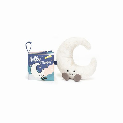 Jellycat Hello Moon Fabric and Amuseables Moon Medium | KZIL-57028